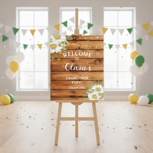 Rustic Graduation  welcome sign Poster (Von Creator hochgeladen)
