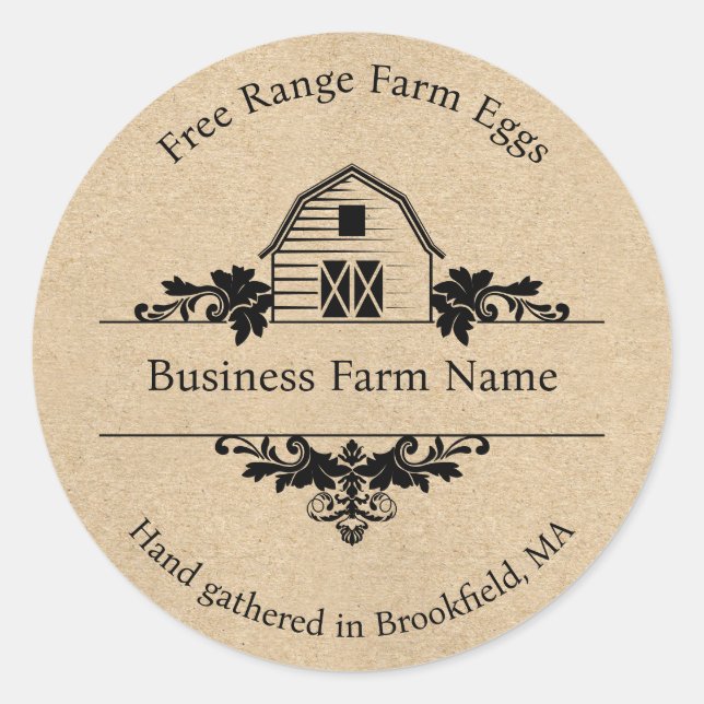 Rustic Grange Farmhouse Étiquette produit (Devant)