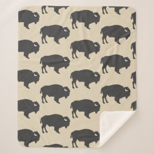 Rustic Gray Buffalo Bison Sherpadecke