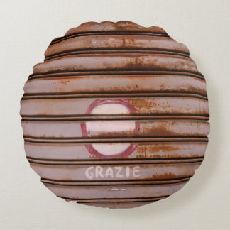 Rustic Grazie Shutter Napoli 1 Rundes Kissen