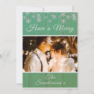 Rustic Green Ayez une joyeuse carte de Noël