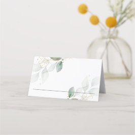 Rustic Greenerage Foliage Gold Wedding Party Showe Platzkarte