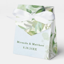 Rustic Greenery Dusty Blue Airy Gastgeschenk Hochz Geschenkschachtel