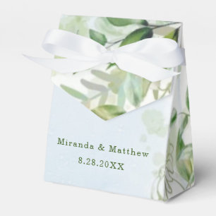 Rustic Greenery Dusty Blue Airy Gastgeschenk Hochz Geschenkschachtel