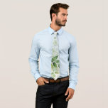 Rustic Greenery Dusty Blue Airy Wedding Neck Tie Krawatte<br><div class="desc">Dieses Design zeigt Blätter in smaragdgrünen Aquarellfarben,  dustig blauen,  schönen Tintenalkohol-Hintergrund. Ideal für Ihre Grün Hochzeitsfeiern!</div>