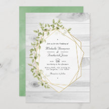 Rustic Greenery Geometric QR Code UAWG Wedding