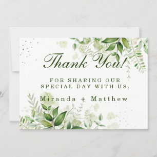Rustic Greenery Vineyard Mariage Merci Cartes