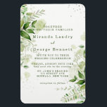 Rustic Greenery Vineyard White Wedding Invitation Magnet<br><div class="desc">This design features leaves in hunter emerald green watercolor colors,  classic white and light green beautiful background. Great for your greenery wedding celebrations!</div>