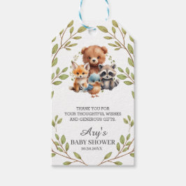 Rustic Greenery Woodland Babydusche Danke Fav Geschenkanhänger