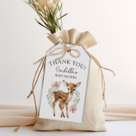 Rustic Greenery Woodland Babydusche Vielen Dank Geschenkanhänger