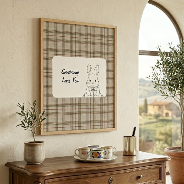 Rustic Grey Gingham Wall Art - Western Style Decor Poster (Von Creator hochgeladen)