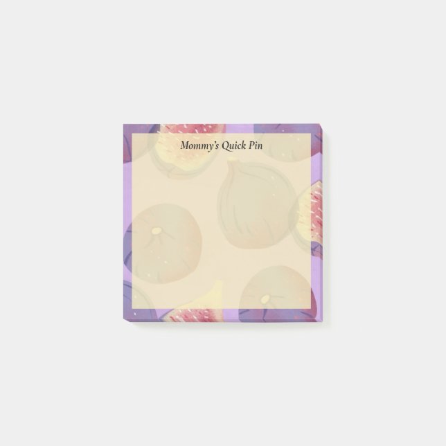 Rustic Hand-Painted Purple Fig Post-it Klebezettel (Vorderseite)