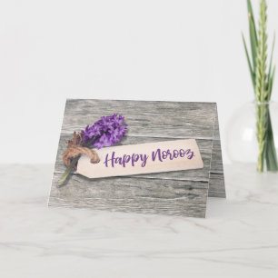 Rustic Happy Norooz Hyacinth - Carte de voeux