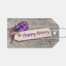 Rustic Happy Norooz Hyacinth - étiquette cadeau