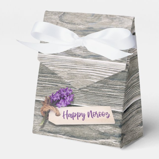 Rustic Happy Norooz Hyacinth - Favor Box Zent Geschenkschachtel (Vorderseite)