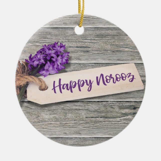 Rustic Happy Norooz Hyacinth - Ornement (Devant)