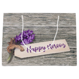 Rustic Happy Noroz Hyacinth - Große Geschenktasche Große Geschenktüte