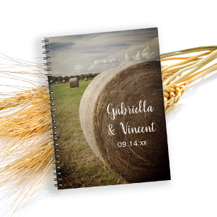 Rustic Hay Bales Ranch Mariage livre d'hôtes