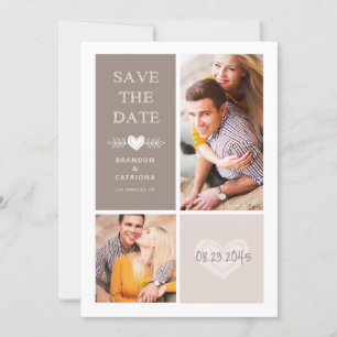 Rustic Heart Doodles   Save-the-Date-Ankündigung Save The Date