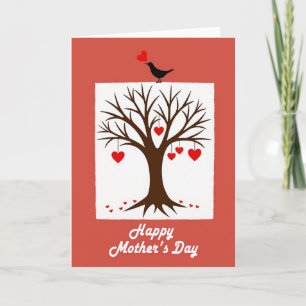 Rustic Heart Tree Liebeskarte Karte