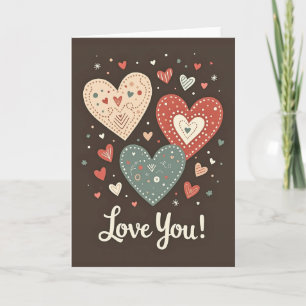 Rustic Hearts Vatertagskarte Karte