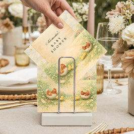 Rustic Hen and Chicks Baby Shower Serviette