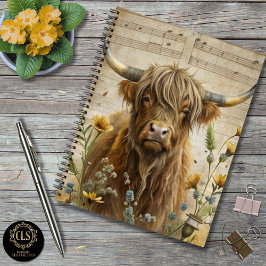 Rustic Highland Cow Notizbuch