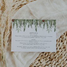 Rustic Holiday Mariage Détails Carte de boîtier