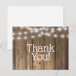 Rustic Holz String Lights Vielen Dank GRILLEN Note Einladung