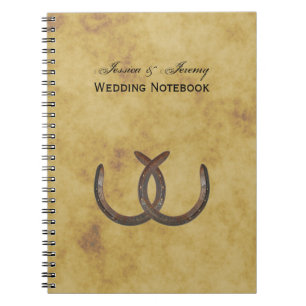 Rustic Horseshoes Distressed BG Journal Mariage