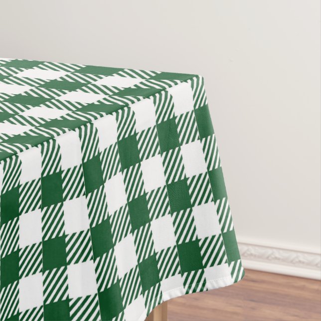 Rustic Hunter Green Gingham Buffalo Kariert Tischdecke (Beispiel)