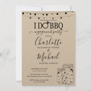 Rustic I Do GRILLEN Mason Jar String Lights Verlob Einladung