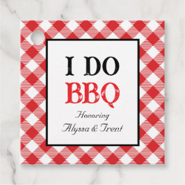 Rustic I DO GRILLEN Red Gingham Wedding Geschenkanhänger