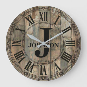Rustic Johnson Familienuhr Farmhouse-Dekor Große Wanduhr