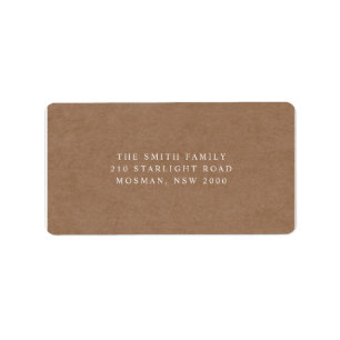 Rustic Kraft Address Label Adressaufkleber