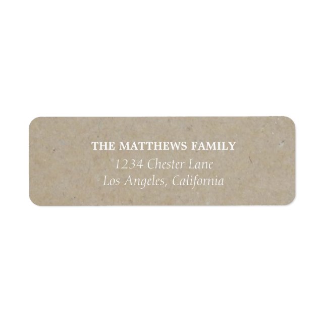 Rustic Kraft Address Labels (Vorne)