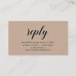 Rustic Kraft, Black Script, UAWG response Begleitkarte