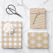Rustic Kraft Buffalo Kariert Frohe Weihnachtsmuste