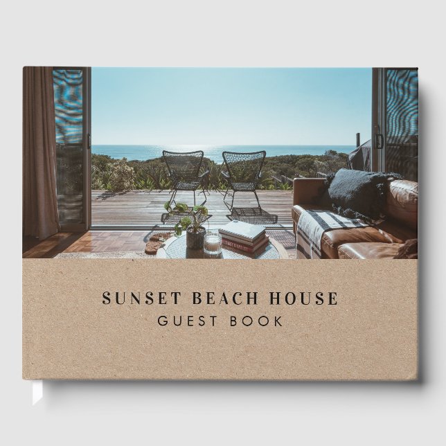 Rustic Kraft Earthy Villa Rental Ferienhaus Gästebuch (Vorderseite)