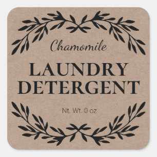 Rustic Kraft fait maison Lave-linge Étiquettes