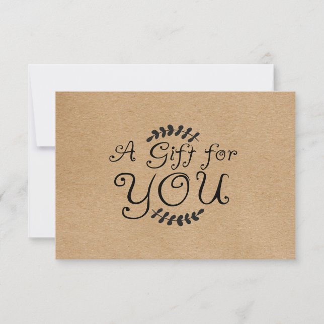 Rustic Kraft Gift Certificate (Vorderseite)