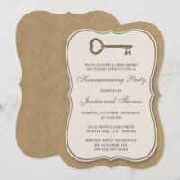 Rustic Kraft Heart Key Neue Zuhause Housewarming