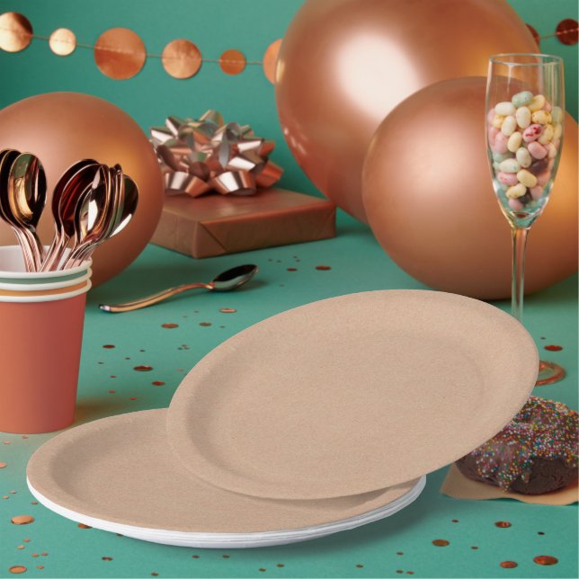 Rustic Kraft Look 9" Wegwerfplatte Pappteller (Multi)