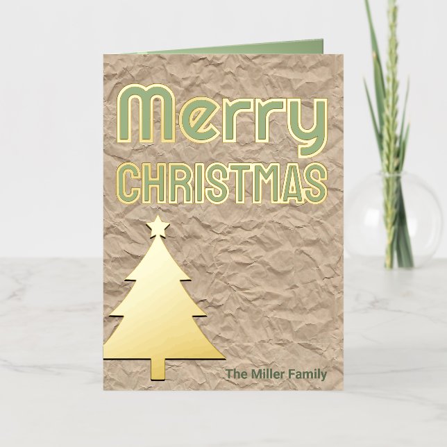 Rustic Kraft Look Folded Non-Photo Green Gold (Vorderseite)