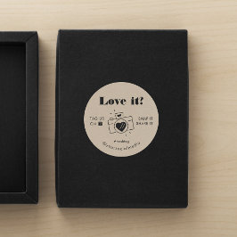 Rustic Kraft Look Liebe Snap Tag Share Social Medi Runder Aufkleber