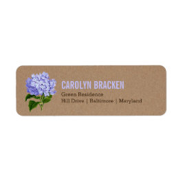 Rustic Kraft Paper Blue Hydrangea Floral Wedding