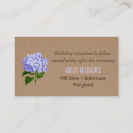 Rustic Kraft Paper Hydrangeas Floral Wedding Begleitkarte