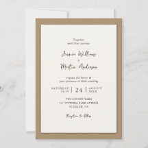 Rustic Kraft Paper Wedding Einladungen