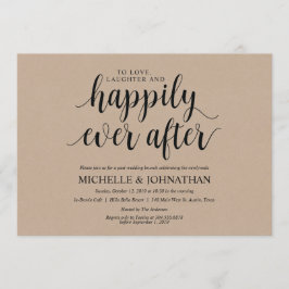 Rustic Kraft Post Mariage Brunch Invitation Card