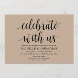 Rustic Kraft Post Mariage Brunch Invitation Card